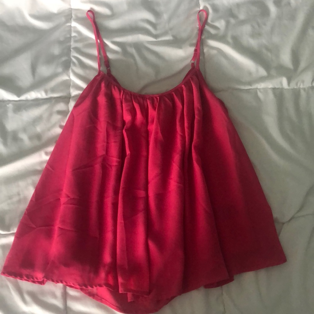 Pink loose tank top